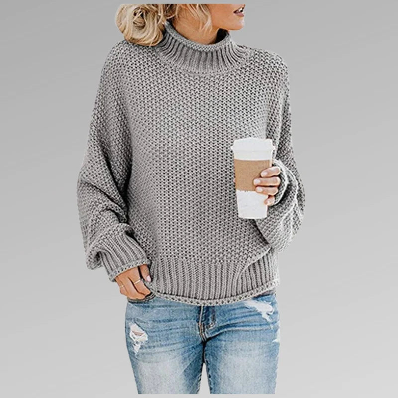 Nuana Damen Lockerer Strickpullover für den Winter