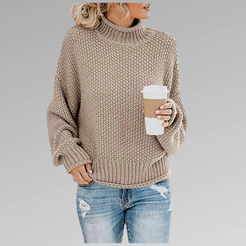 Nuana Damen Lockerer Strickpullover für den Winter