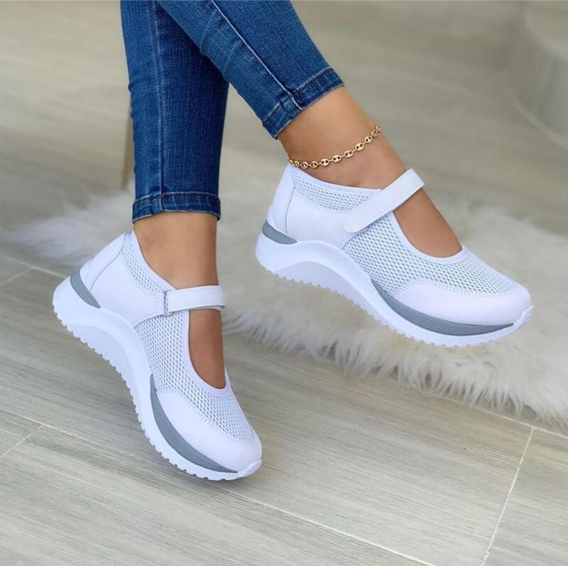 Nuana | Damen Mesh-Sneaker mit Klettverschluss für Komfort