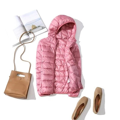 Nuana | Damen Modische Glänzende Kurze Winterjacke