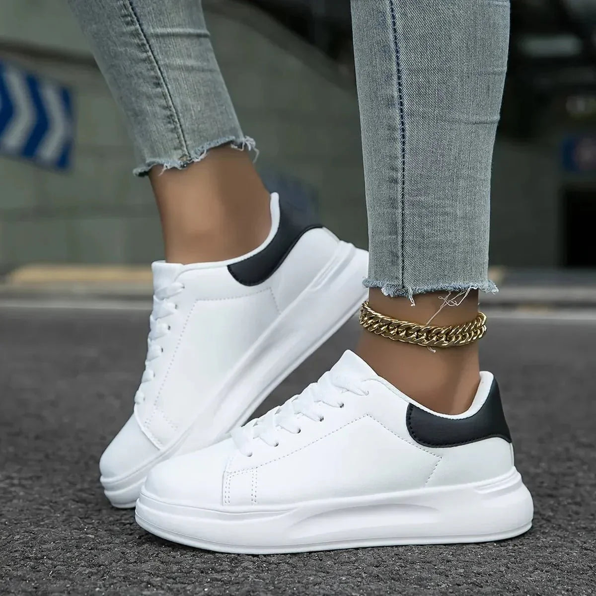 Nuana | Damen Modische Streetstyle-Freizeit-Sneaker