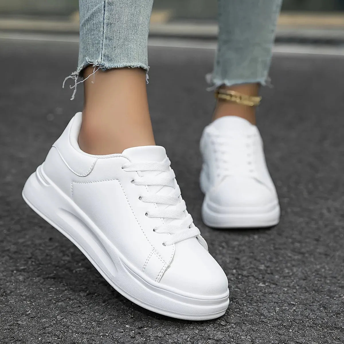 Nuana | Damen Modische Streetstyle-Freizeit-Sneaker