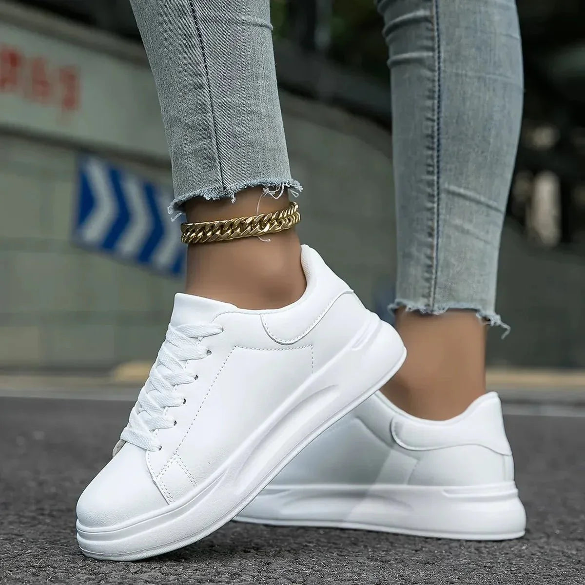 Nuana | Damen Modische Streetstyle-Freizeit-Sneaker