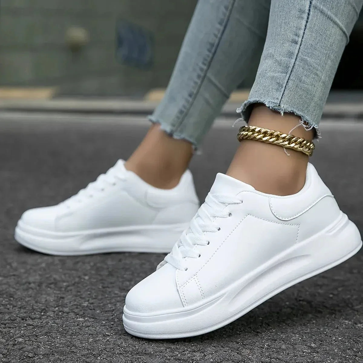 Nuana | Damen Modische Streetstyle-Freizeit-Sneaker