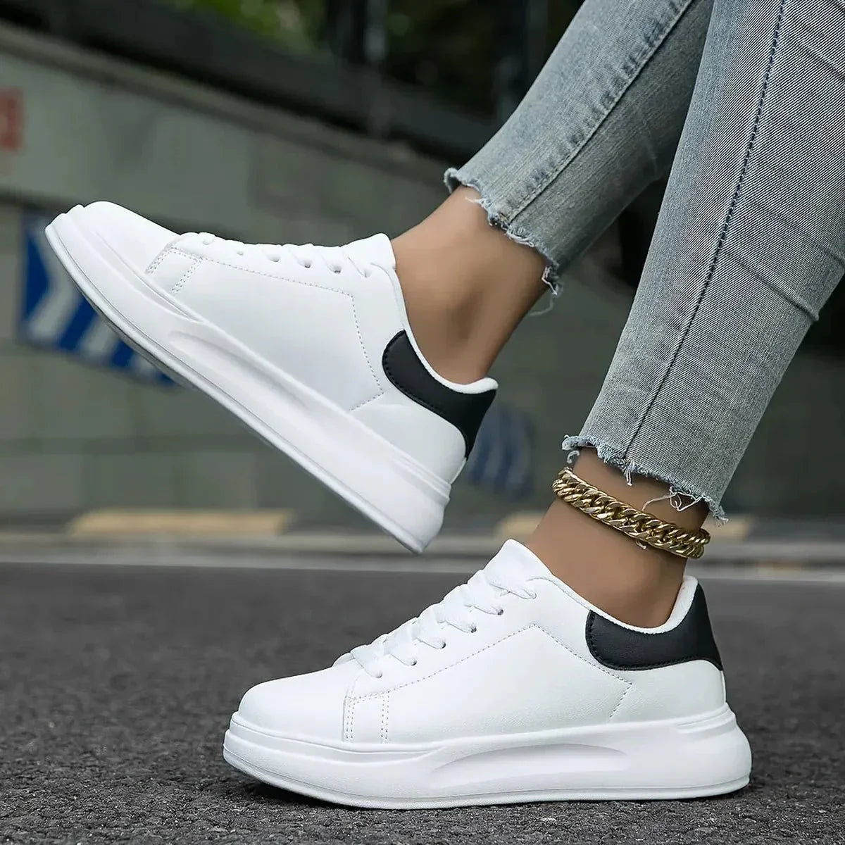 Nuana | Damen Modische Streetstyle-Freizeit-Sneaker