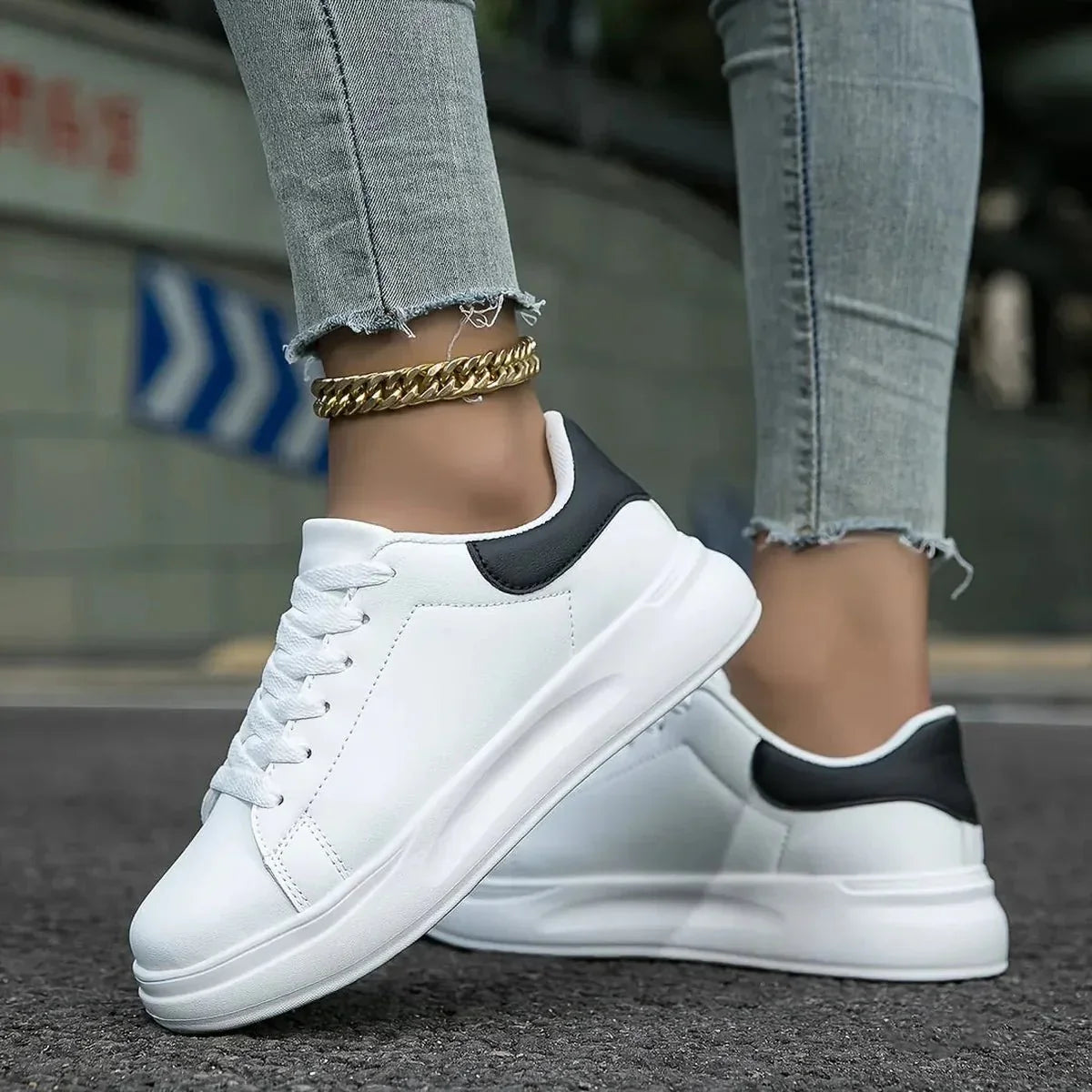 Nuana | Damen Modische Streetstyle-Freizeit-Sneaker