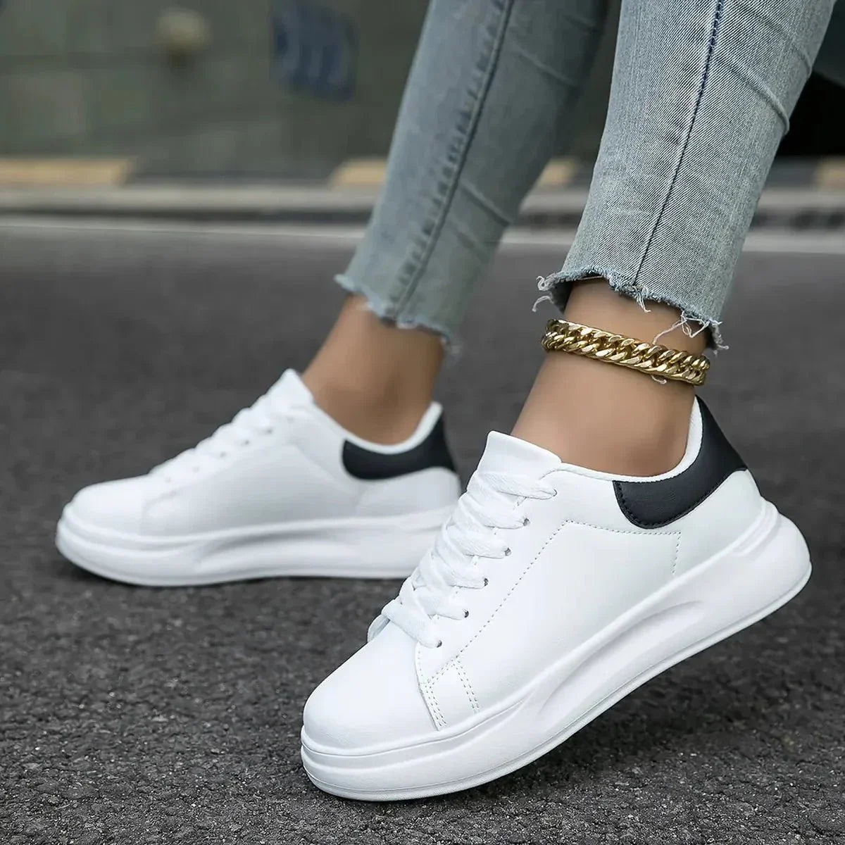 Nuana | Damen Modische Streetstyle-Freizeit-Sneaker