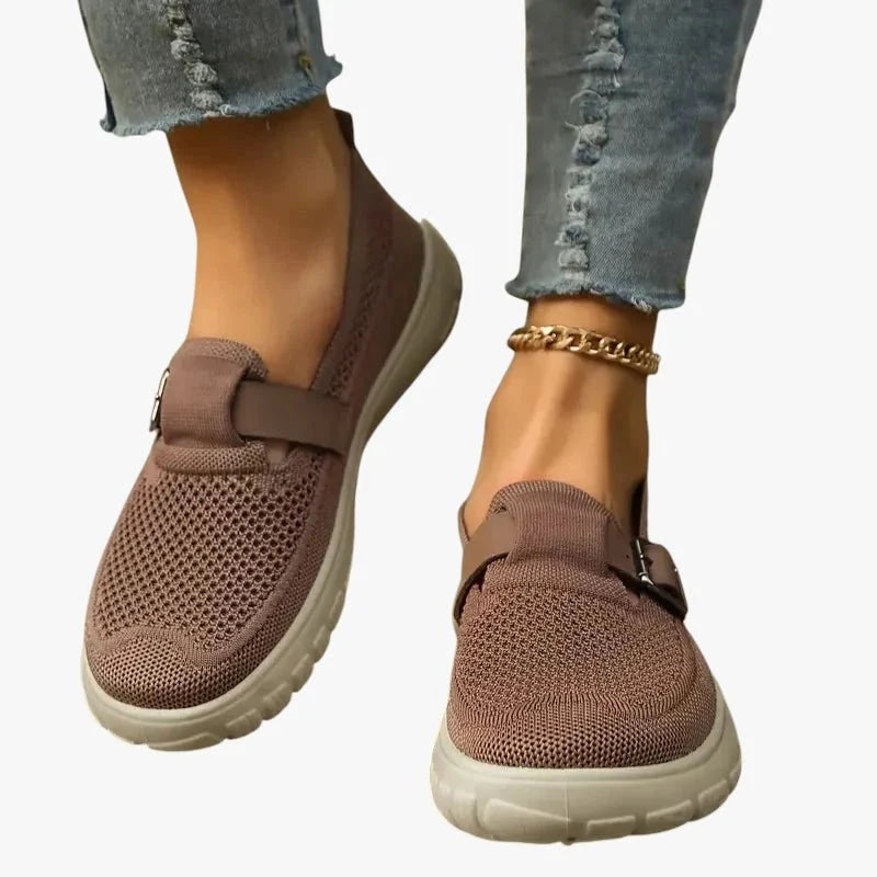 Nuana | Damen Orthopädische Atmungsaktive Slip-On Schuhe mit Klettverschluss