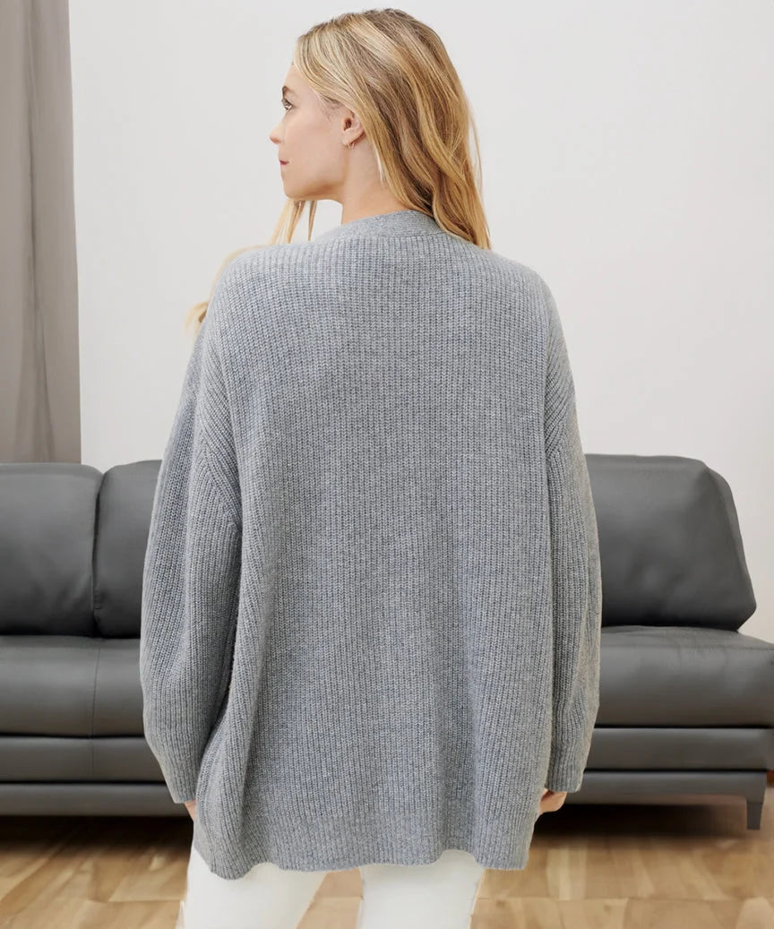Nuana | Damen Oversized Strickjacke mit Knöpfen