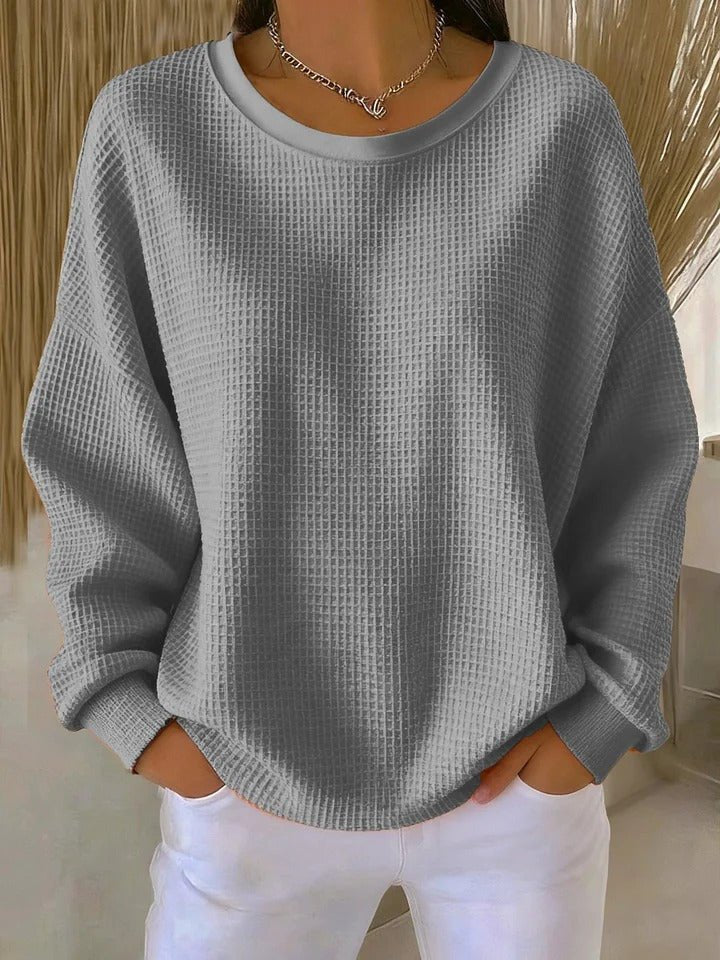 Nuana | Damen Oversized Strukturstrick Pullover