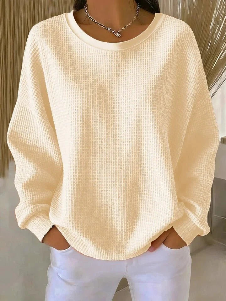 Nuana | Damen Oversized Strukturstrick Pullover