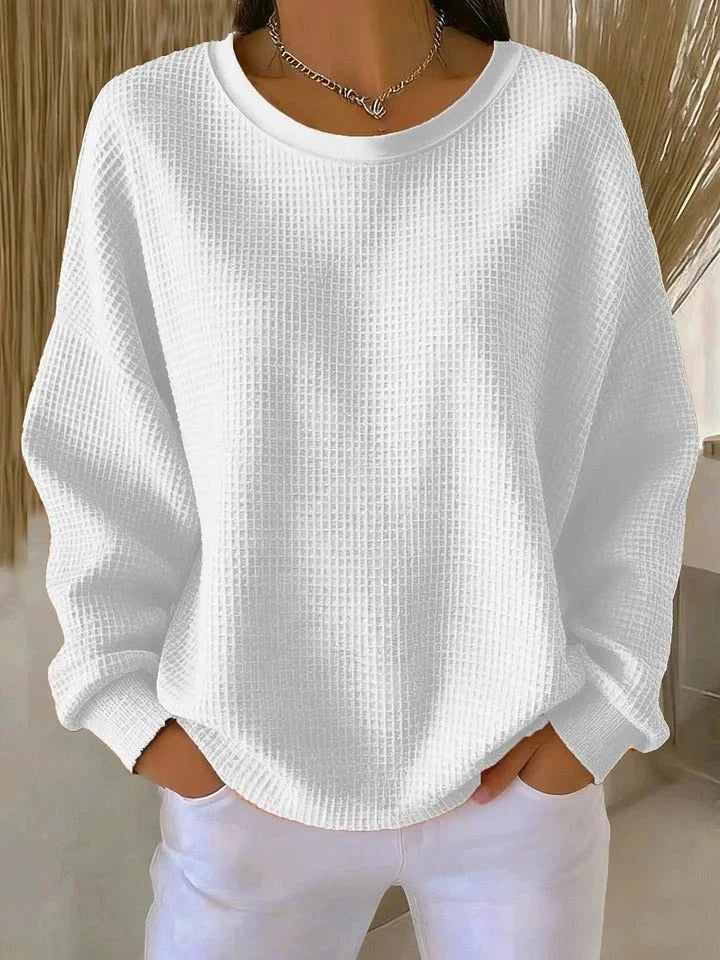 Nuana | Damen Oversized Strukturstrick Pullover