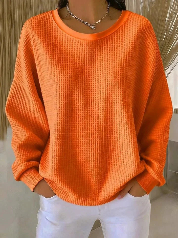Nuana | Damen Oversized Strukturstrick Pullover