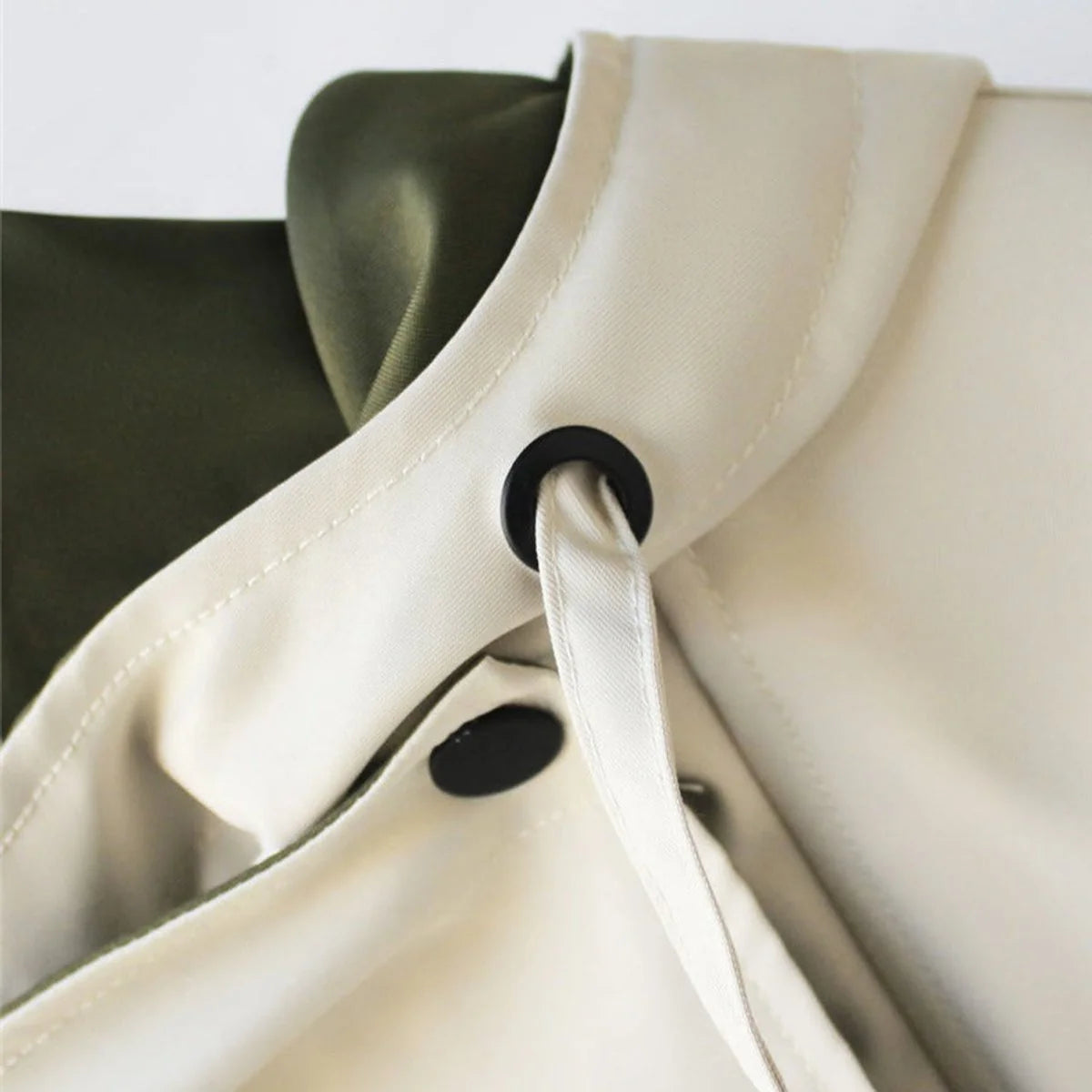 Nuana | Damen Oversized Trench Coat Wasserdichter Kurzmantel mit Doppelkragen