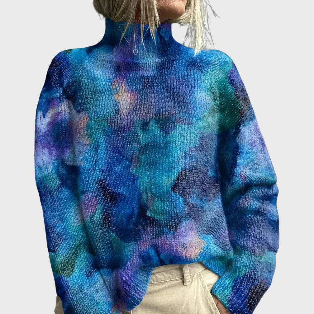 Nuana | Damen Pullover Mit Waldprint Und Rollkragen