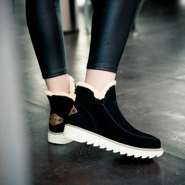 Nuana | Damen Slip On Stiefeletten Mit Plateau Und Nahtdetails