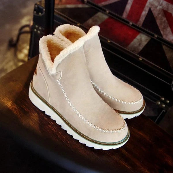 Nuana | Damen Slip On Stiefeletten Mit Plateau Und Nahtdetails