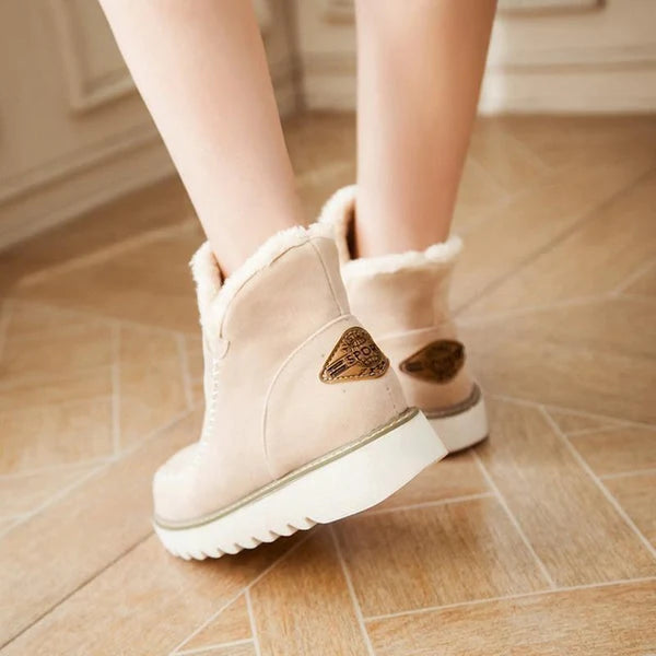 Nuana | Damen Slip On Stiefeletten Mit Plateau Und Nahtdetails