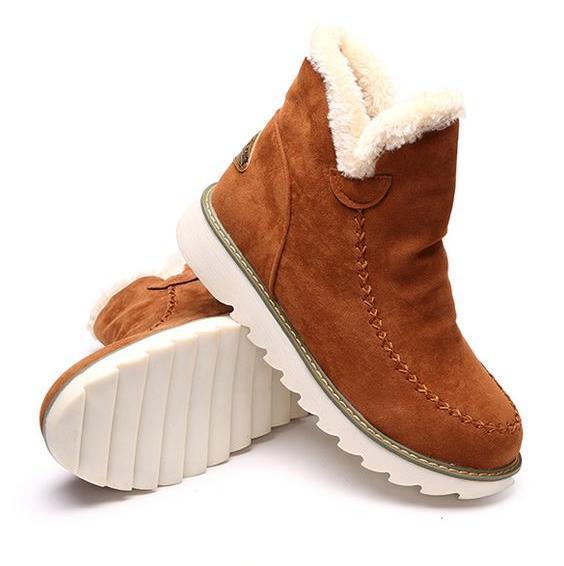 Nuana | Damen Slip On Stiefeletten Mit Plateau Und Nahtdetails