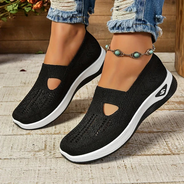 Nuana | Damen Slip-On Strick-Sneaker zum Gehen
