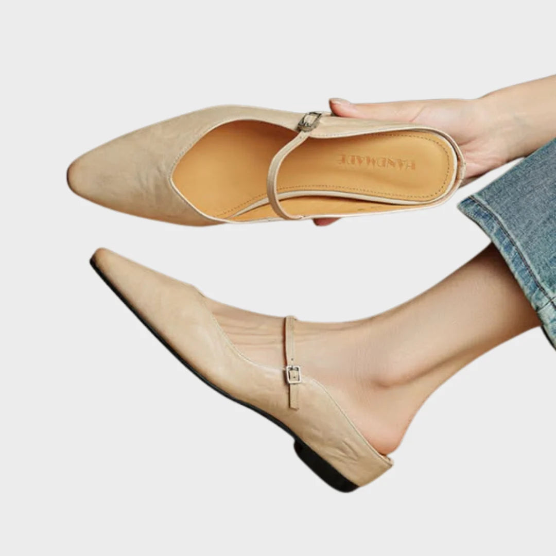 Nuana Damen Slipper Aus Echtem Leder