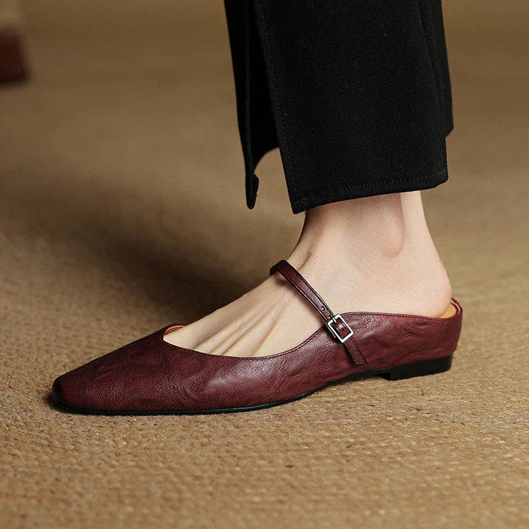 Nuana Damen Slipper Aus Echtem Leder