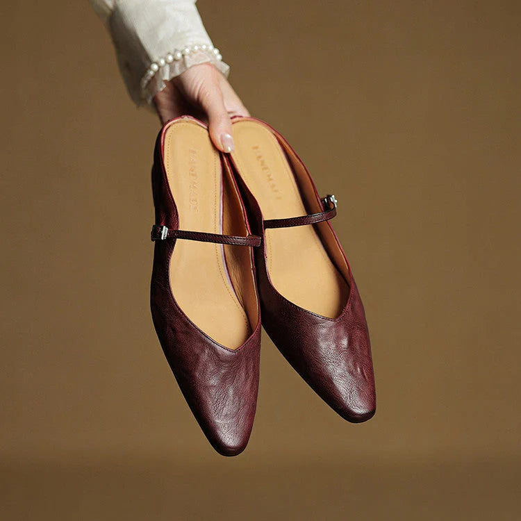Nuana Damen Slipper Aus Echtem Leder