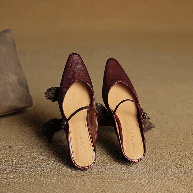 Nuana Damen Slipper Aus Echtem Leder