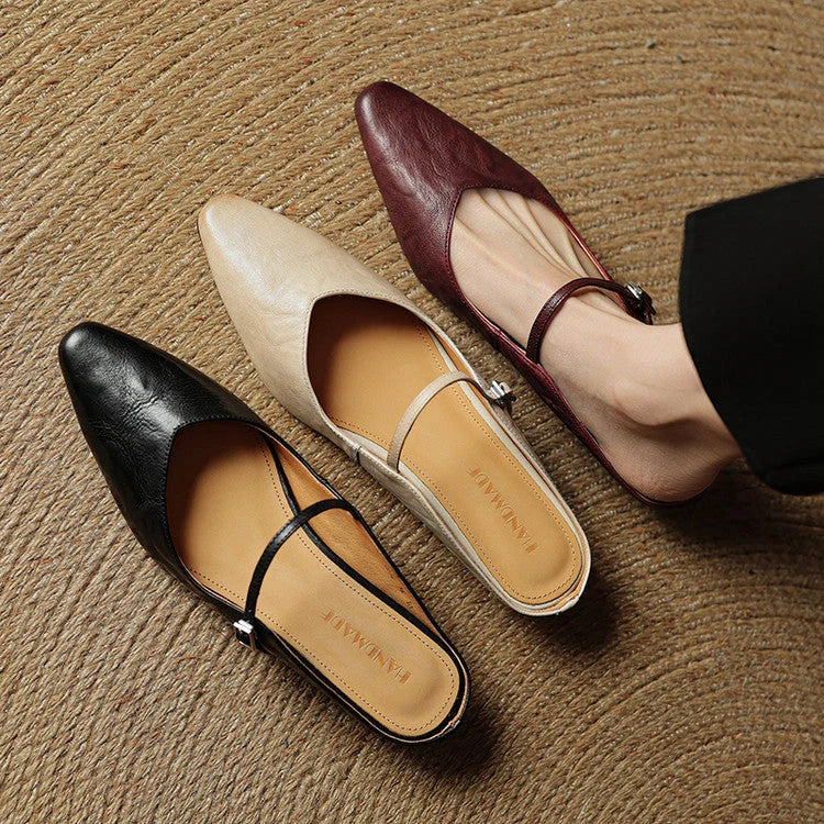 Nuana Damen Slipper Aus Echtem Leder