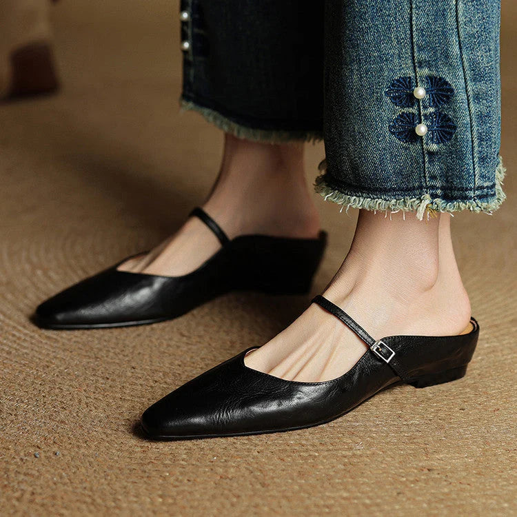 Nuana Damen Slipper Aus Echtem Leder