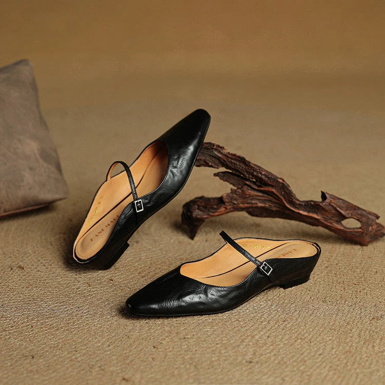 Nuana Damen Slipper Aus Echtem Leder