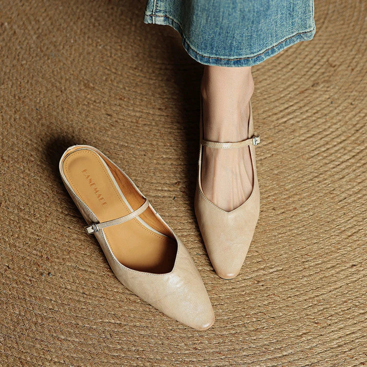 Nuana Damen Slipper Aus Echtem Leder