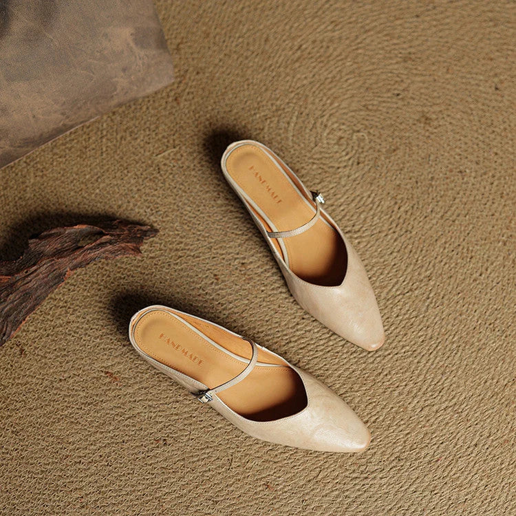 Nuana Damen Slipper Aus Echtem Leder