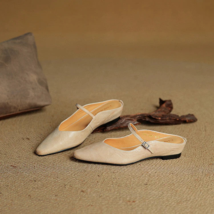 Nuana Damen Slipper Aus Echtem Leder