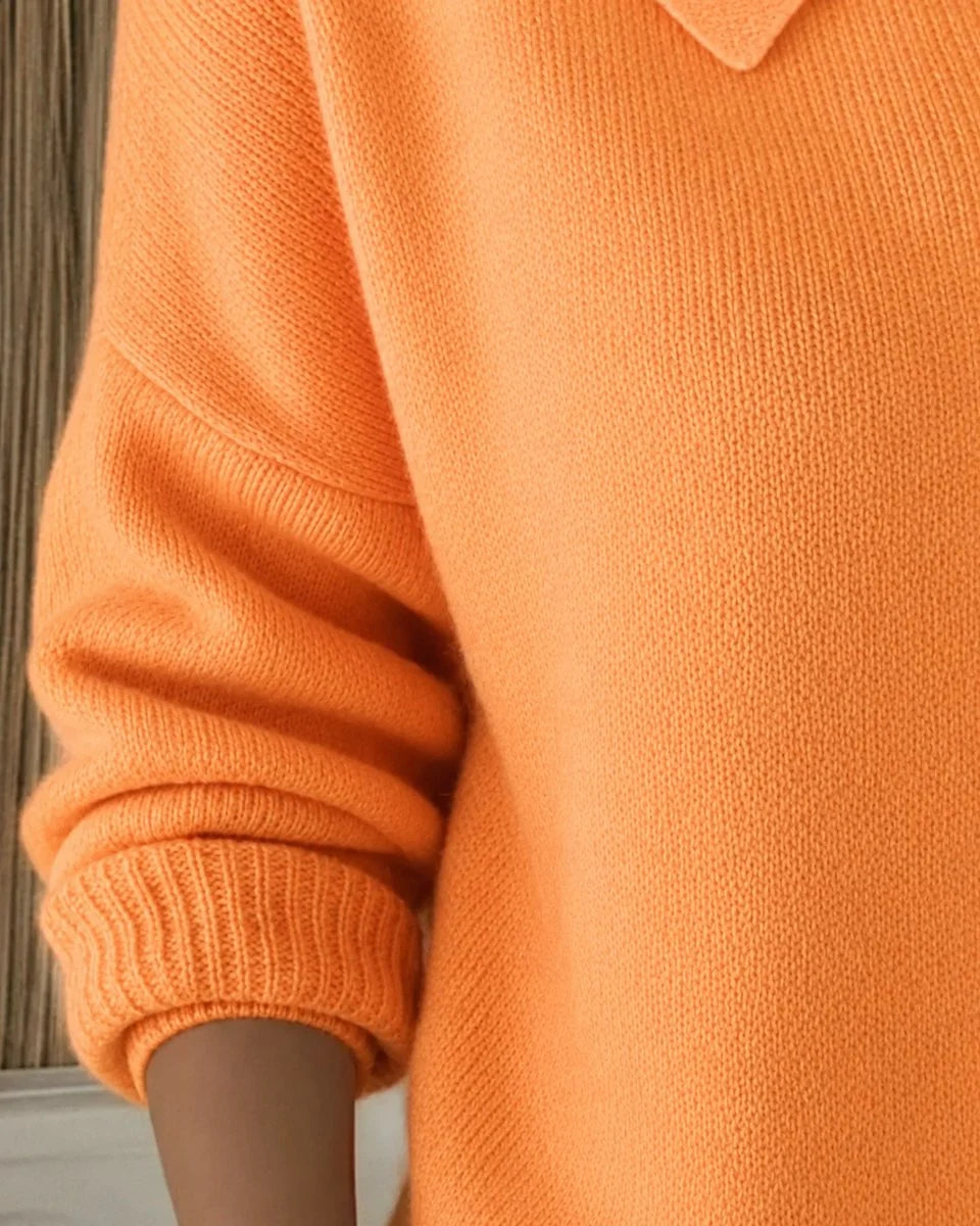 Nuana | Damen Strickjacke mit Hemdkragen und Knopfleiste Relaxed Fit