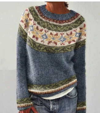 Nuana | Damen Strickpullover mit Rundhalsausschnitt für den Alltag