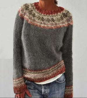 Nuana | Damen Strickpullover mit Rundhalsausschnitt für den Alltag