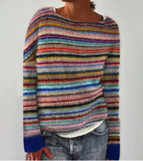 Nuana | Damen Strickpullover mit Rundhalsausschnitt für den Alltag