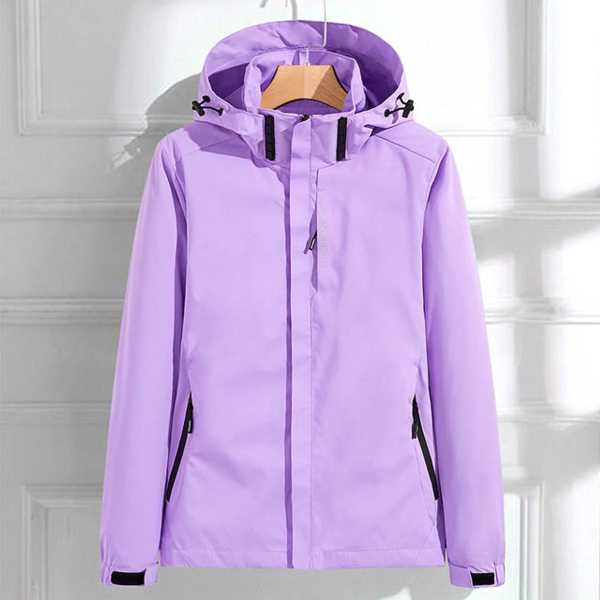 Nuana | Damen Wasserdichte Regenjacke mit Abnehmbarer Kapuze Verstellbarer Passform