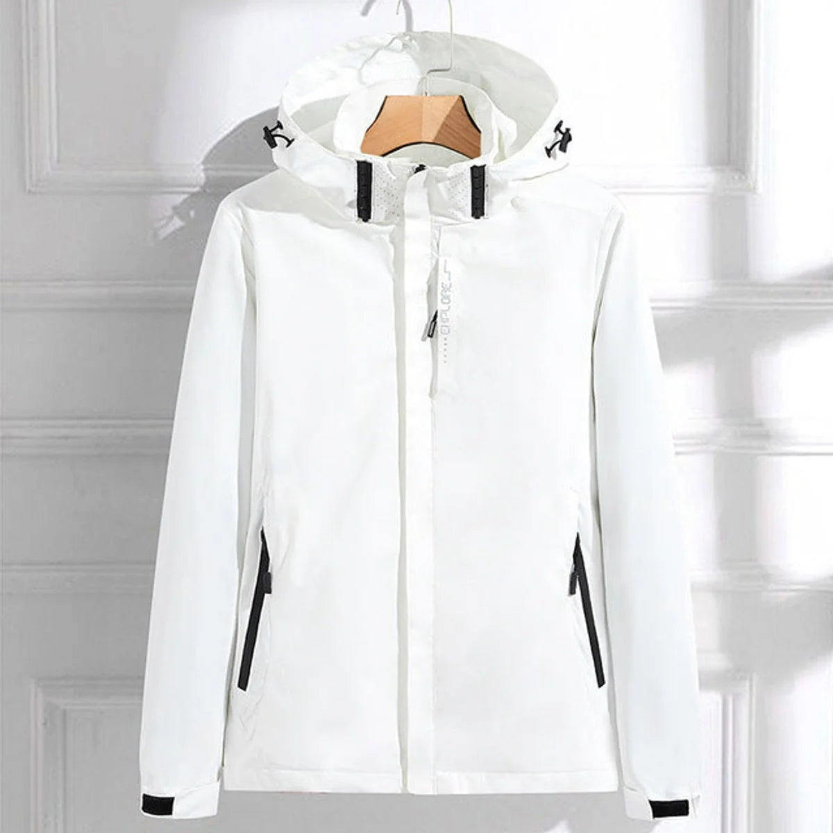 Nuana | Damen Wasserdichte Regenjacke mit Abnehmbarer Kapuze Verstellbarer Passform