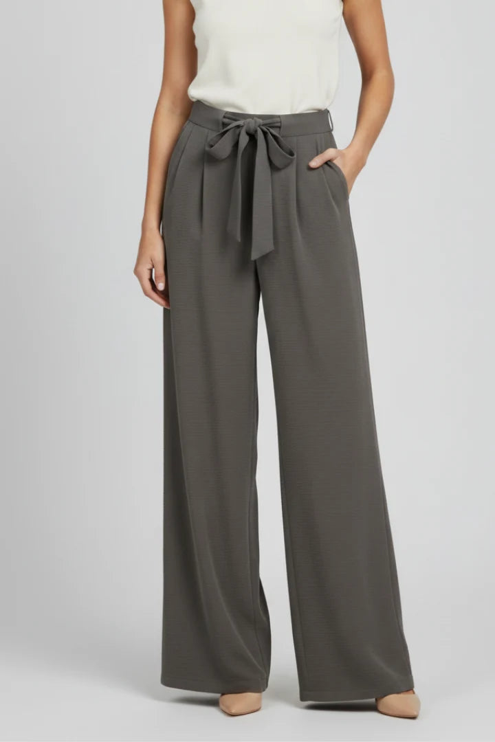 Nuana | Damen Wide-Leg Palazzo-Hose mit Kordelzugbund