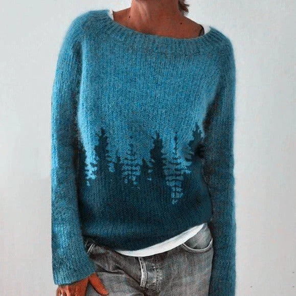 Nuana | Damen-Winter-Weihnachtspullover mit nordischem Muster