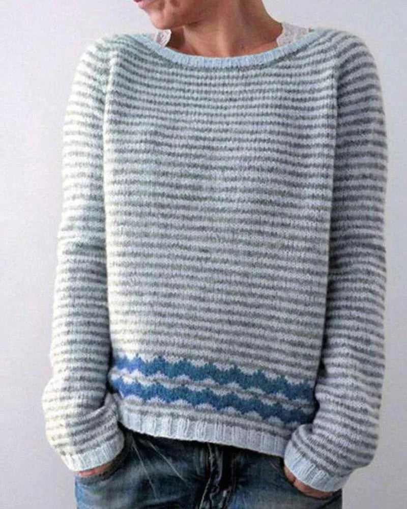 Nuana | Damen-Winter-Weihnachtspullover mit nordischem Muster