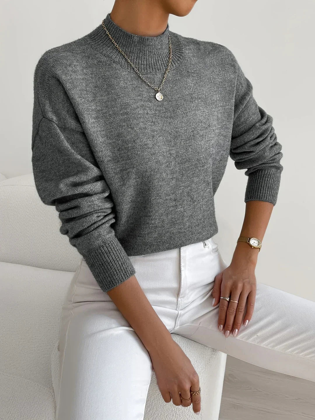 Nuana Emilia | Damen Langarm Pullover Oberteil