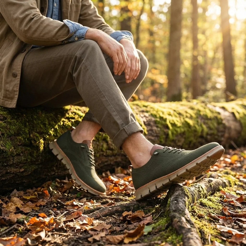 Nuana | Herren Atmungsaktive Mesh Schnür Sneaker