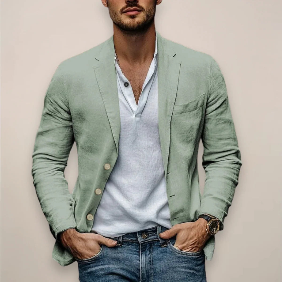Nuana | Herren Casual Blazer Sommerstil Modern
