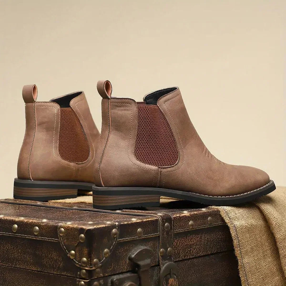 Nuana | Herren Chelsea Mens Boots Slip-on Stiefeletten Kunstleder