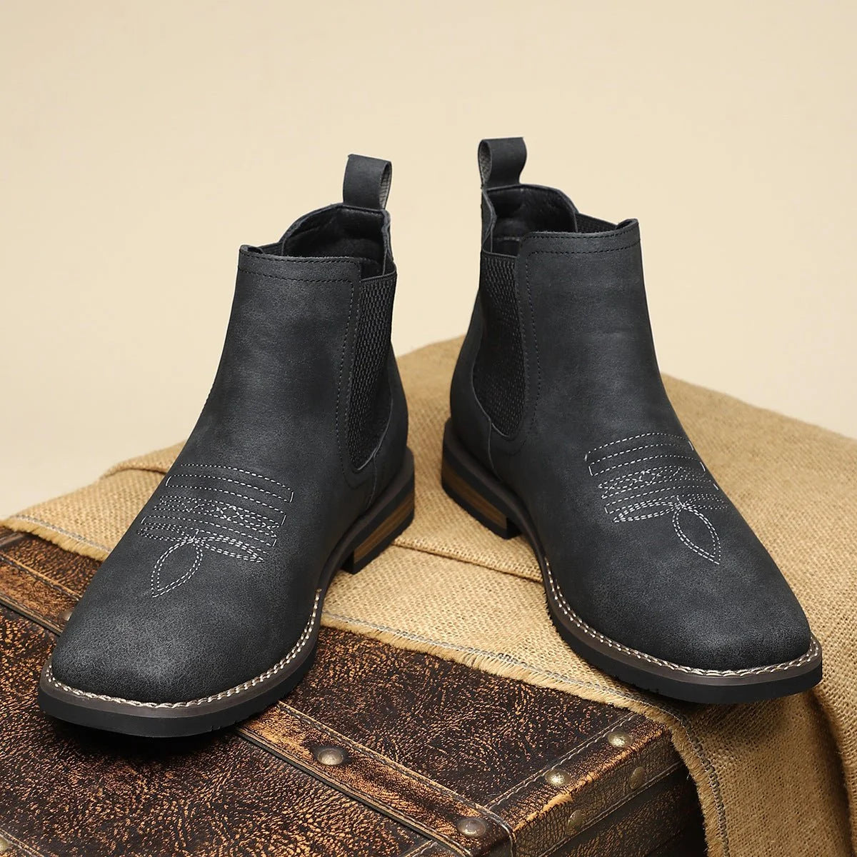 Nuana | Herren Chelsea Mens Boots Slip-on Stiefeletten Kunstleder