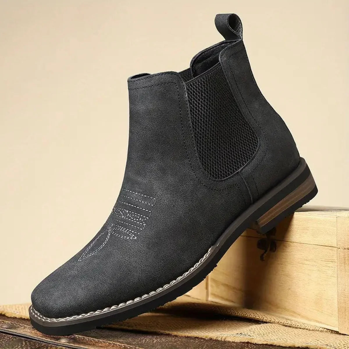 Nuana | Herren Chelsea Mens Boots Slip-on Stiefeletten Kunstleder