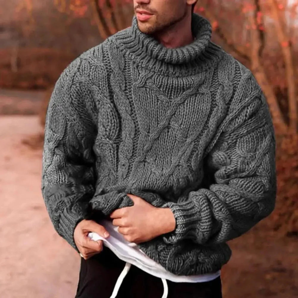 Nuana | Herren Dick Gestrickter Rollkragenpullover für den Winter